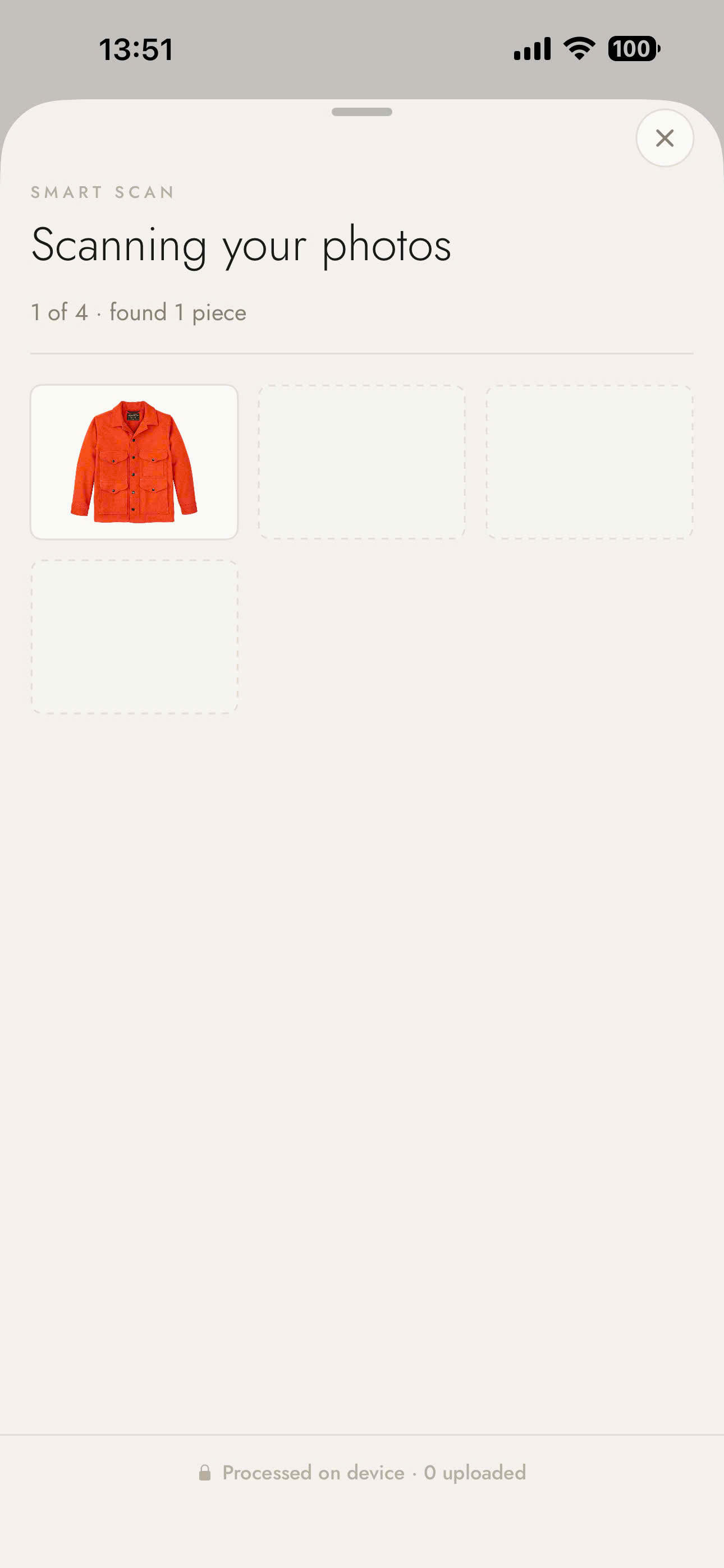 Fold — Smart Scan, processed on device
